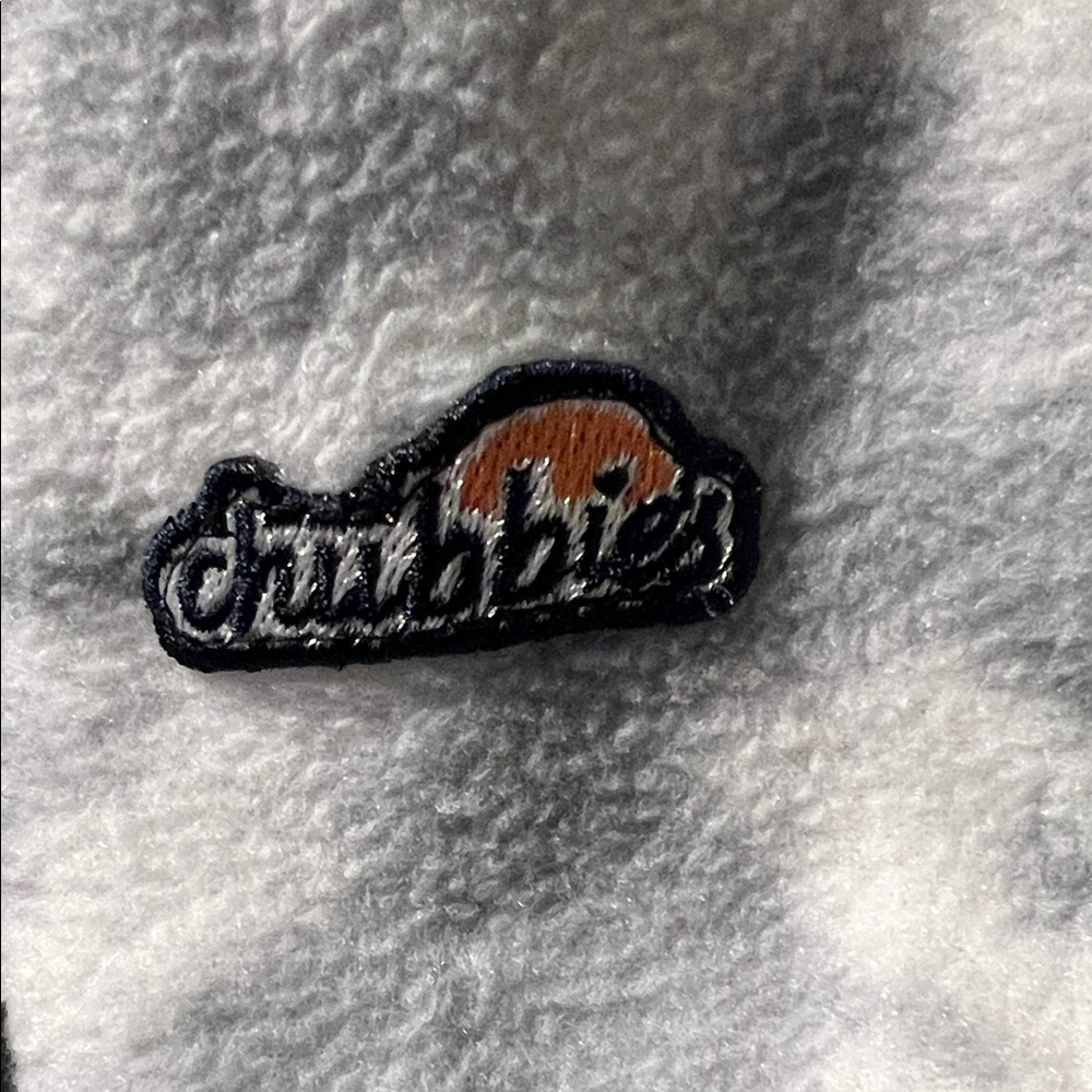 Chubbies Men’s Grey Purple Dazed and Amused The Chubbsie Fleece Romper Sz S EUC - Picture 8 of 9
